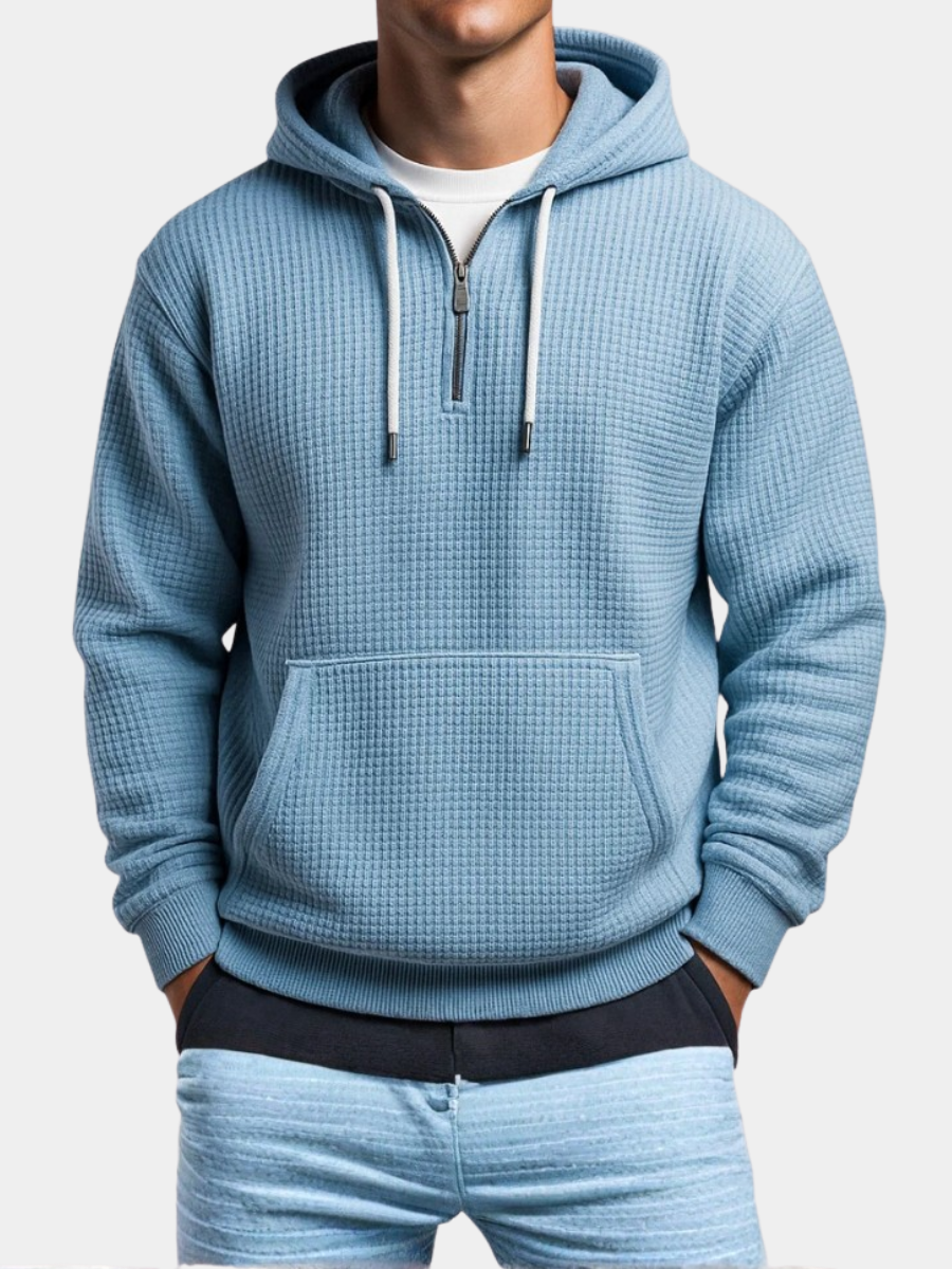 HENDERSON™ | Waffle-Knit Half-Zip Hoodie