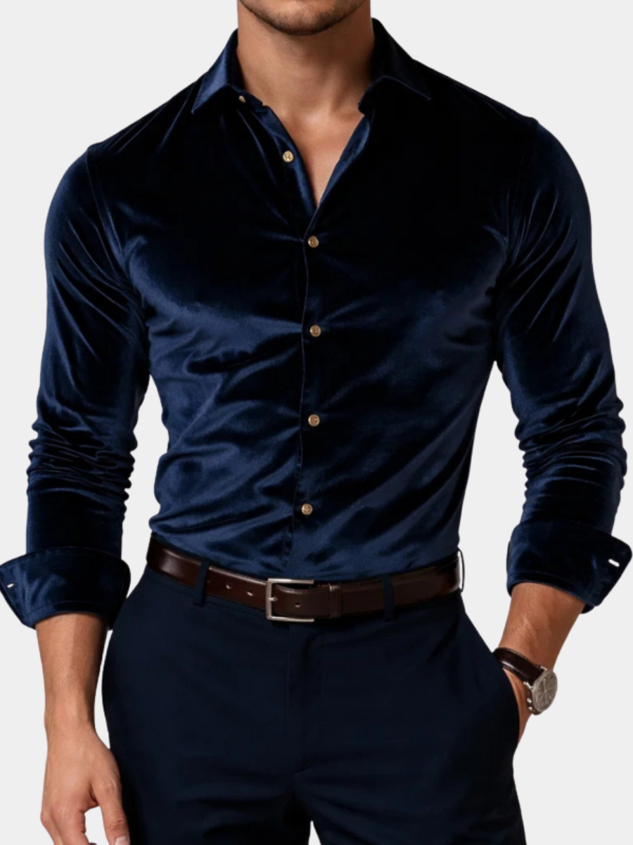 HENDERSON™ | Velvet Long-Sleeve Shirt