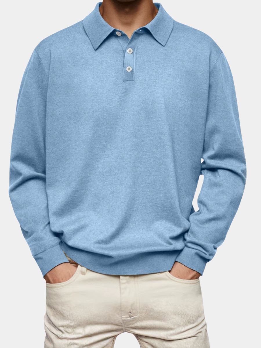 HENDERSON™ | Long-Sleeve Polo with Collar