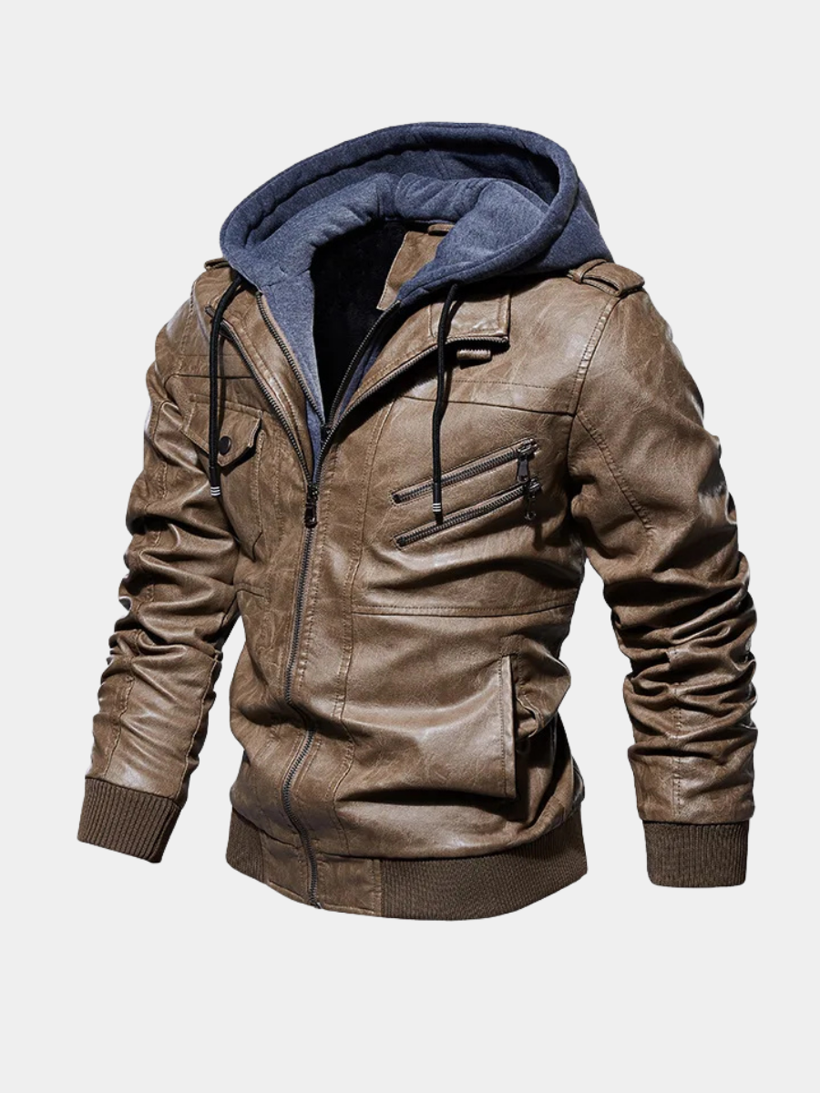 HENDERSON™ | Hooded Leather Jacket