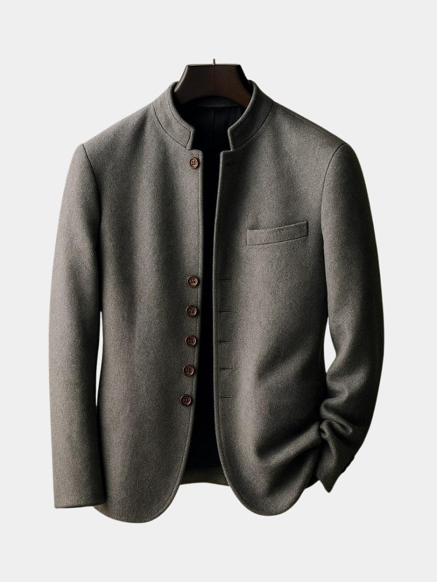 HENDERSON  | Wool Jacket with Straight Collar