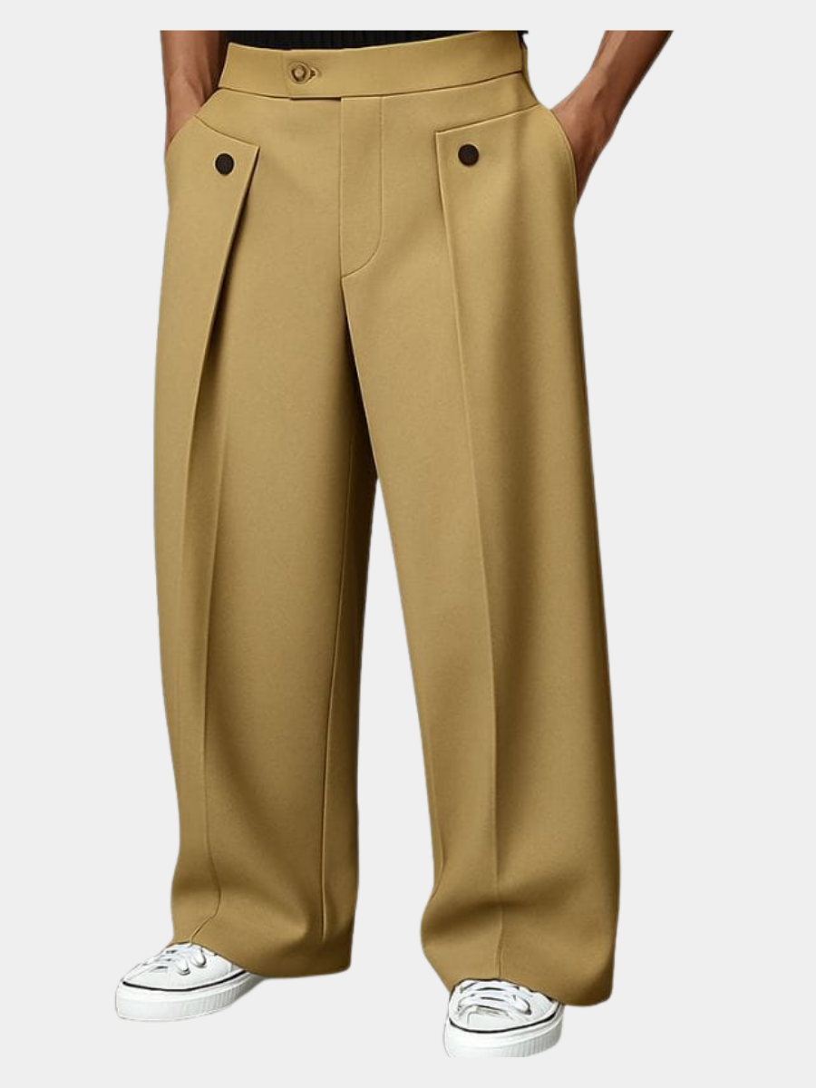 HENDERSON™ | Pleated Button Trousers