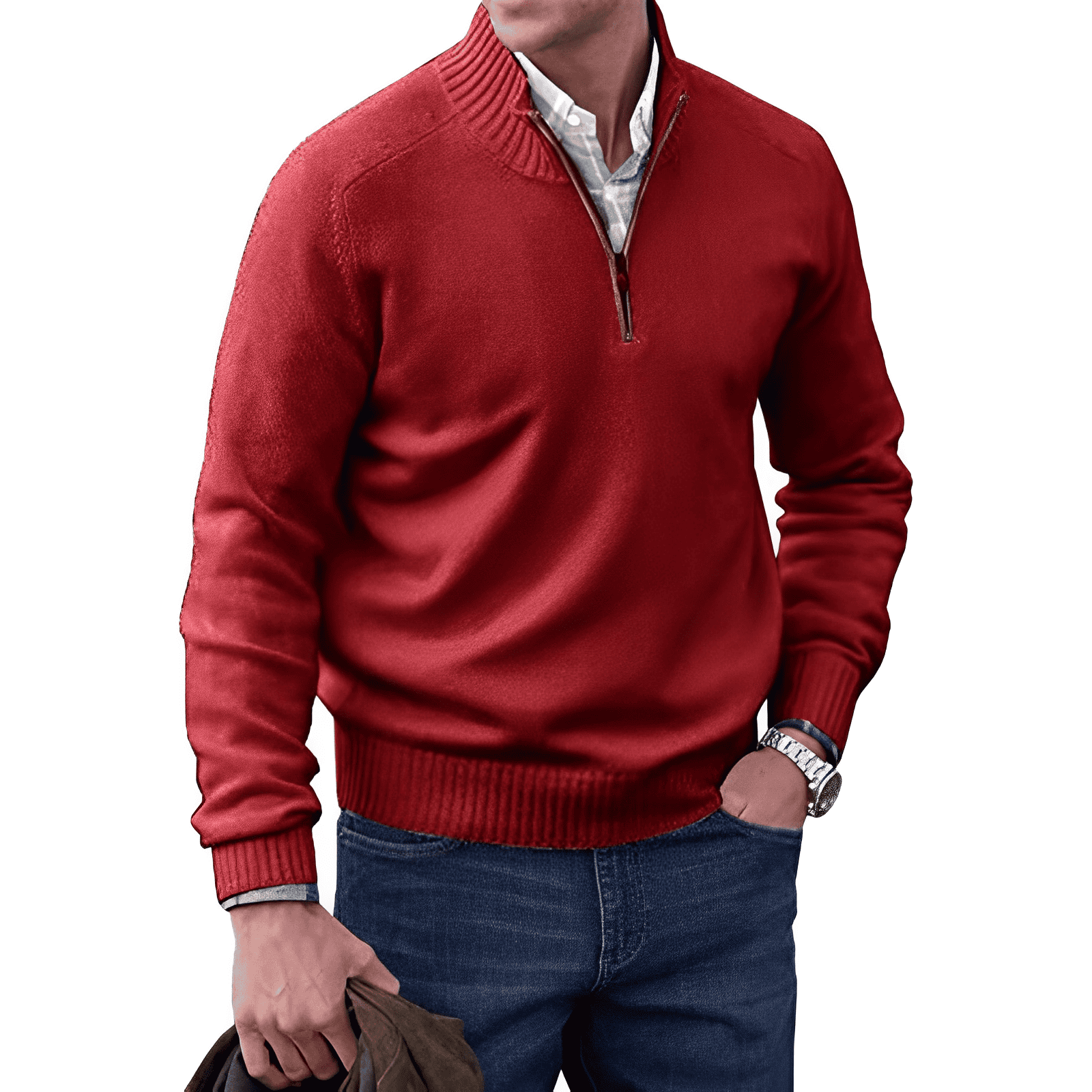 HENDERSON™ | Zip-Neck High-Collar Knit
