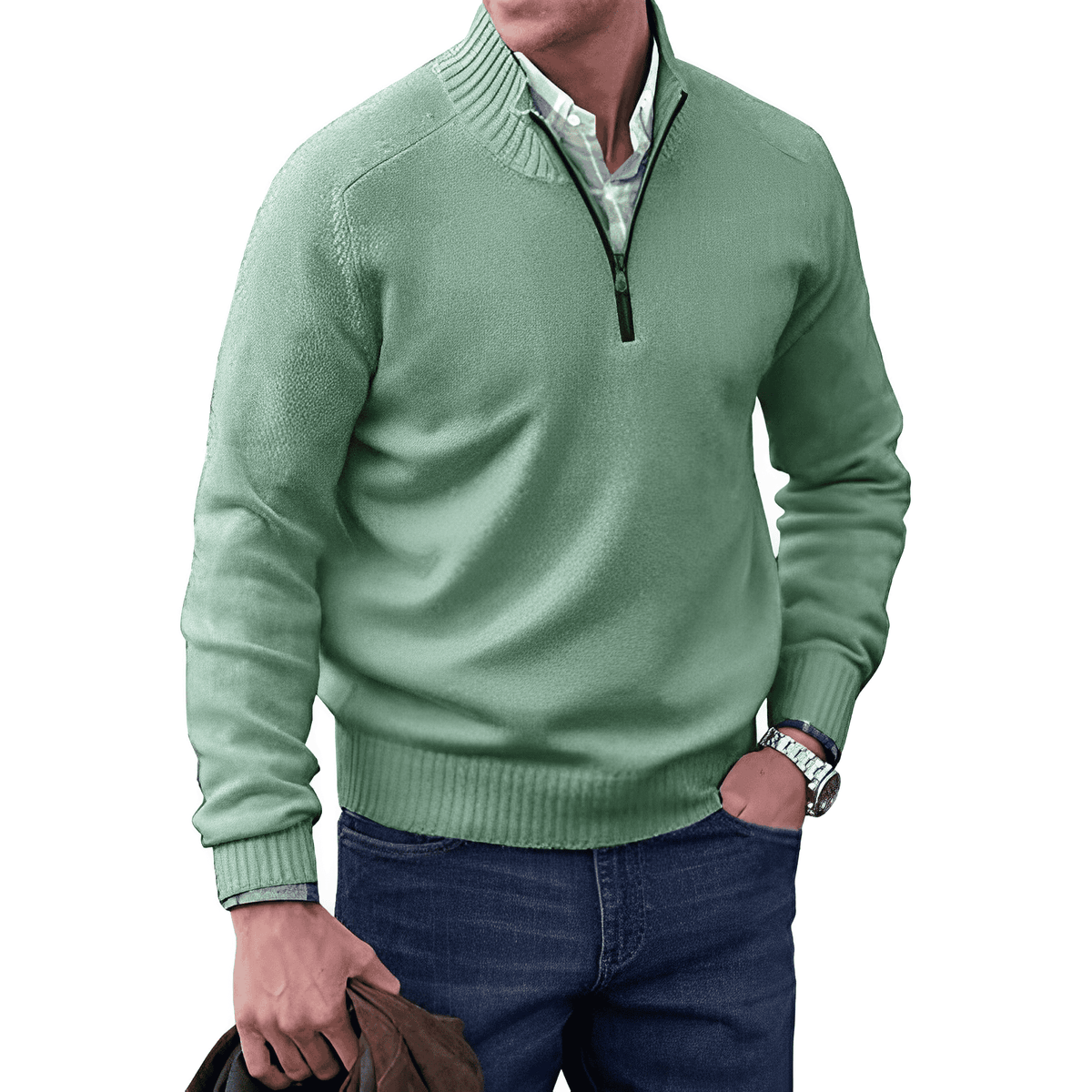HENDERSON™ | Zip-Neck High-Collar Knit