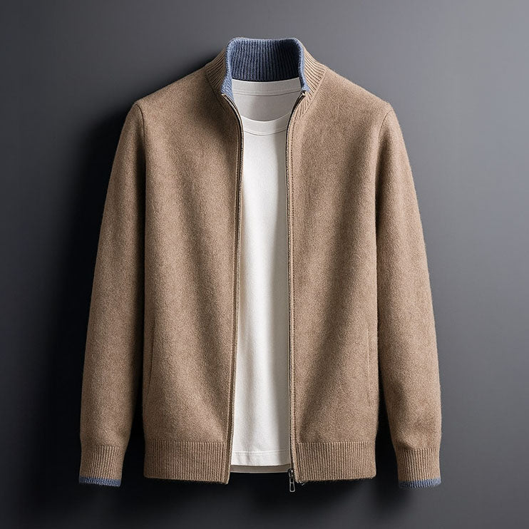HENDERSON™ | Contrast-Trim Full-Zip Knit