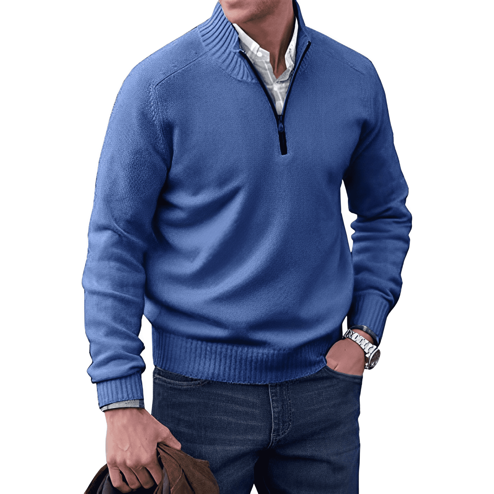 HENDERSON™ | Zip-Neck High-Collar Knit