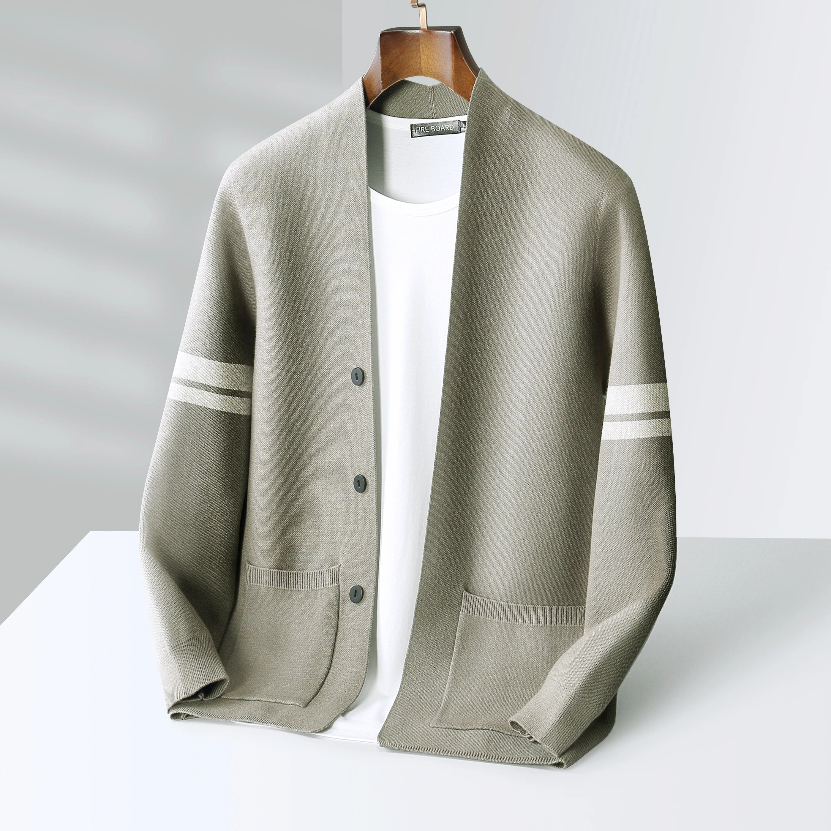 HENDERSON™ | Merino Stripe Cardigan