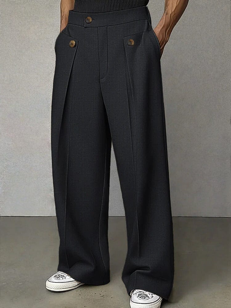 HENDERSON™ | Pleated Button Trousers