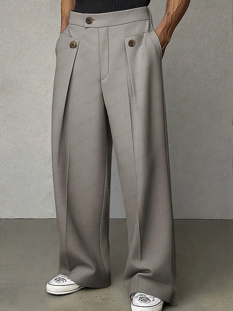HENDERSON™ | Pleated Button Trousers