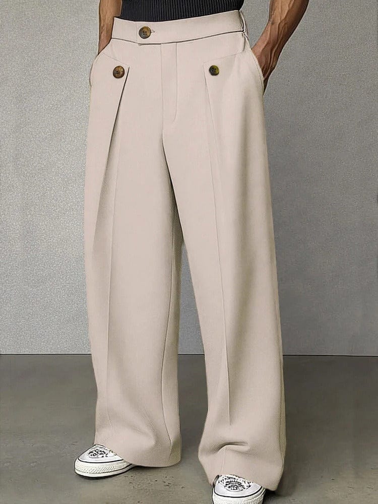 HENDERSON™ | Pleated Button Trousers