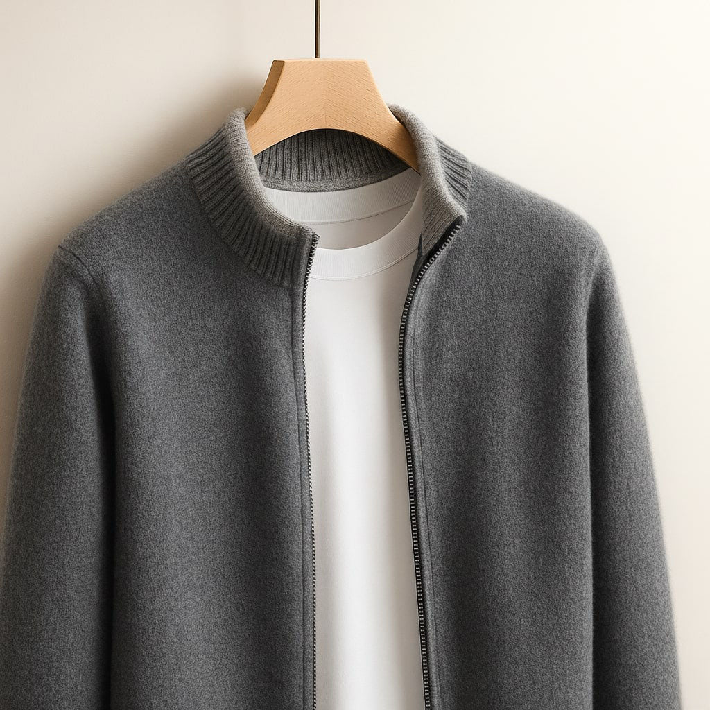 HENDERSON™ | Contrast-Trim Full-Zip Knit