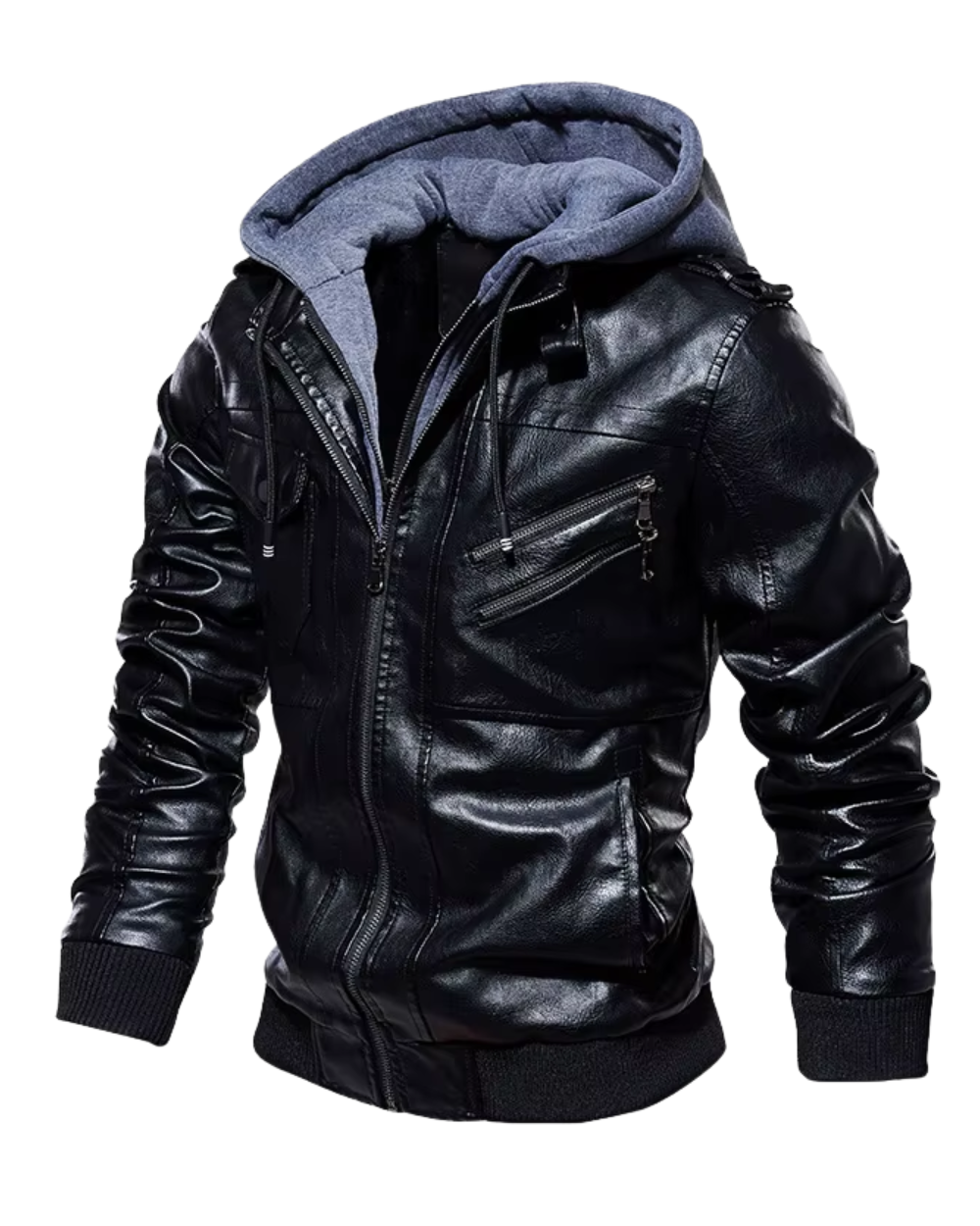 HENDERSON™ | Hooded Leather Jacket