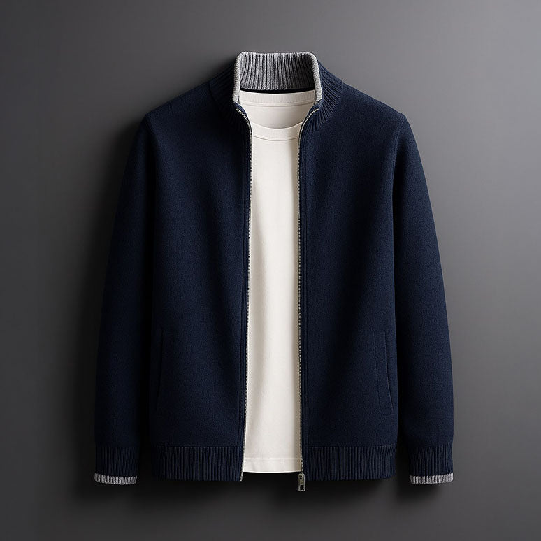 HENDERSON™ | Contrast-Trim Full-Zip Knit